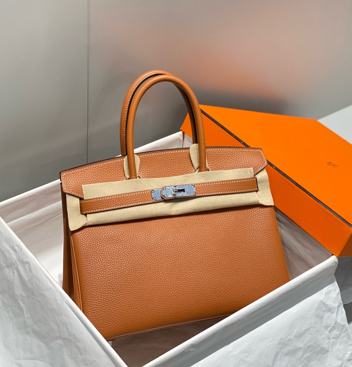 Birkin Style Bag – 30cm Togo Leather | $500 All-Inclusive | Free Shipping