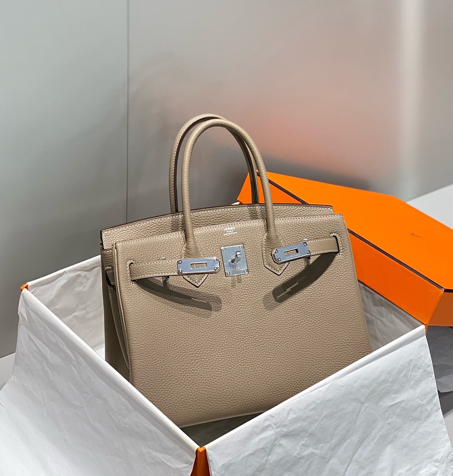 Birkin Style Bag – 30cm Togo Leather | $500 All-Inclusive | Free Shipping